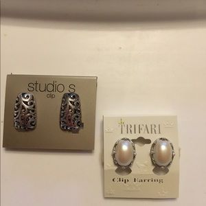 NWT clip  earring set